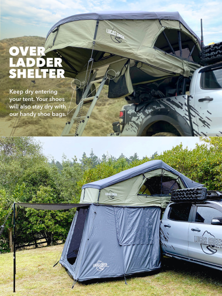 Lucas Creek Gen 3 Soft Shell Rooftop Tent - Natural Green