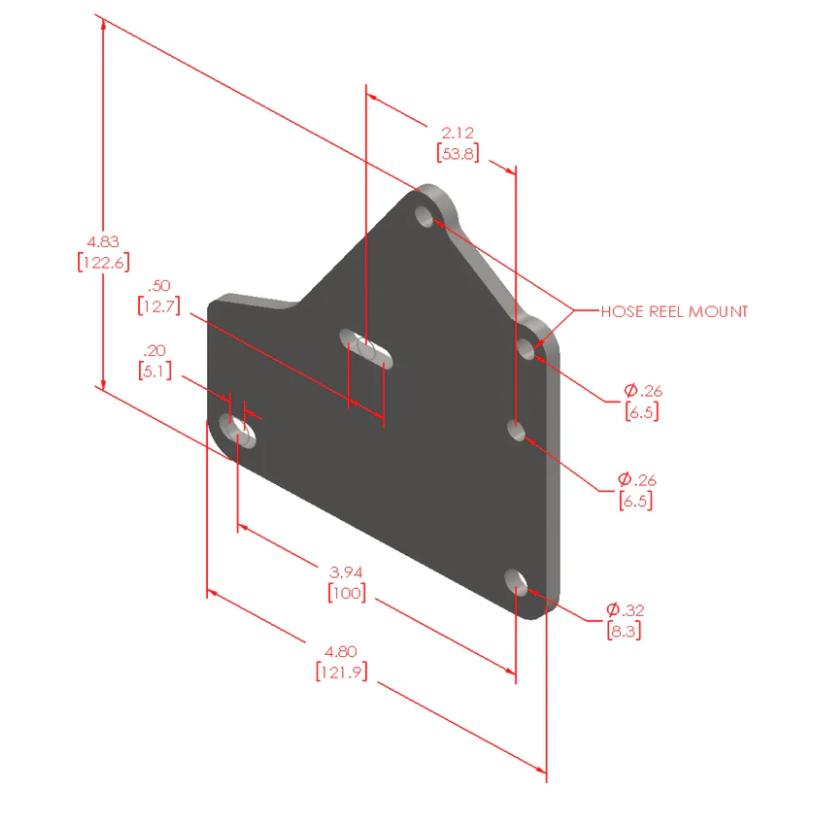 Compact Reel System Bracket #3 - Flat Mount