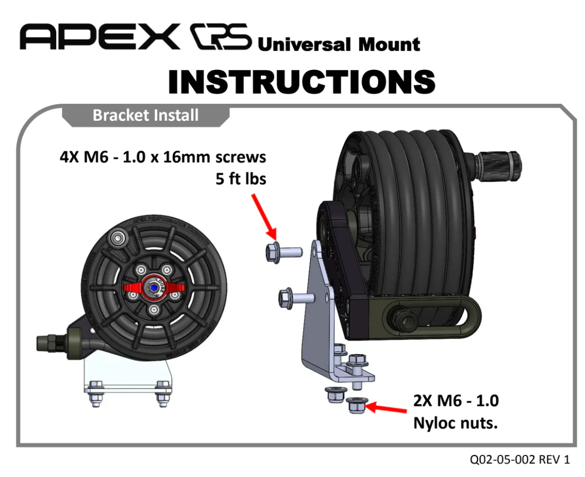 Compact Reel System Bracket #4 - Universal Mount