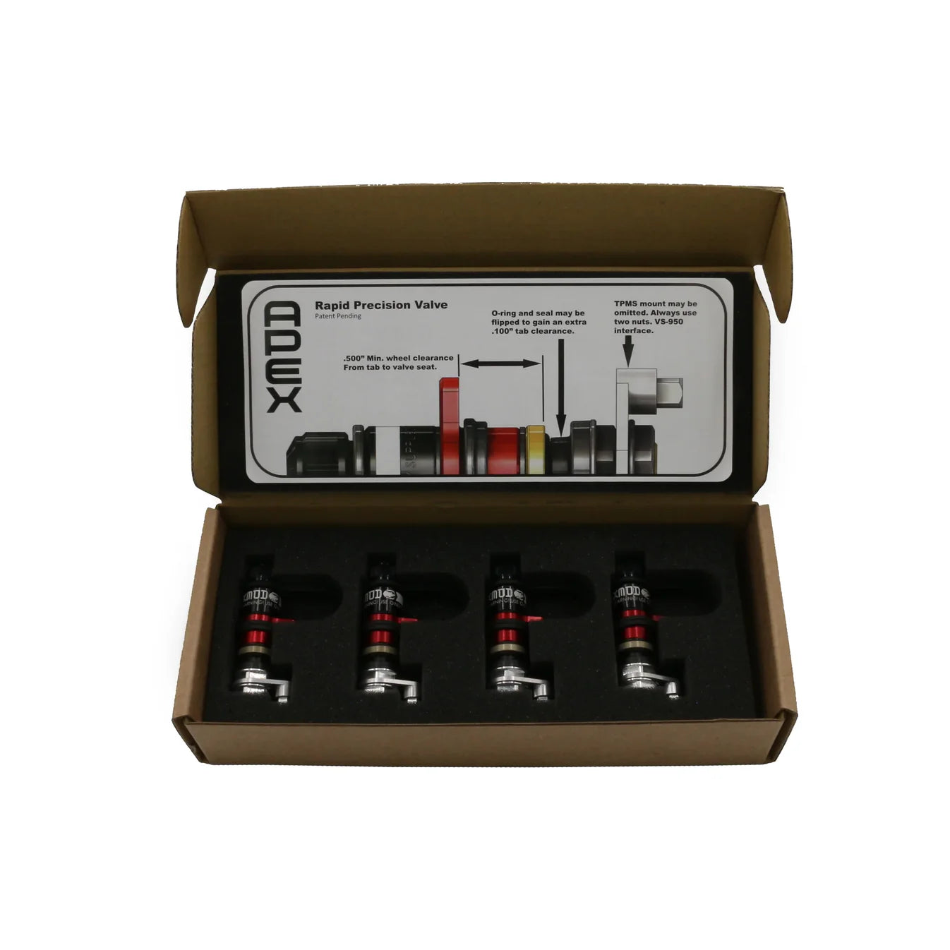 APEX DESIGNS - Rapid Precision Valve (RPV) STD Length - 4PK
