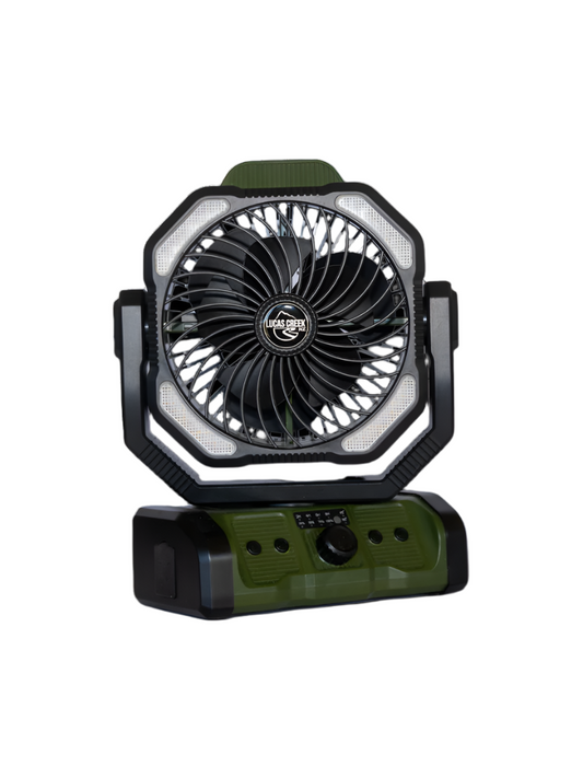 3-in-1 Camping Fan, Light & Power Bank